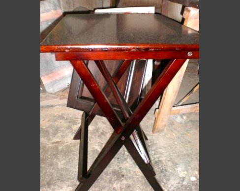 A Mahogany butler's tray, one of twenty-seven custom made for a hotel in Seapoint. An example of custom built furniture. Mahogany butler's tray