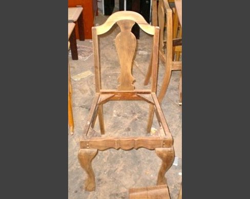 Top rail reshaped, remoulded and fitted to a broken chair. Top rail